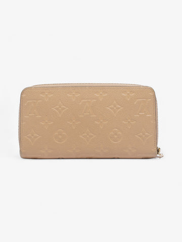 Louis Vuitton Zippy Wallet Beige Empreinte Leather