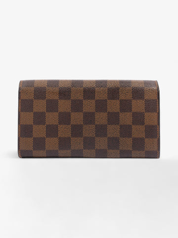 Louis Vuitton Sarah Wallet Damier Ebene Coated Canvas