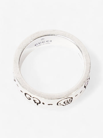 Gucci Ghost Ring Silver / Black Silver Sterling 11
