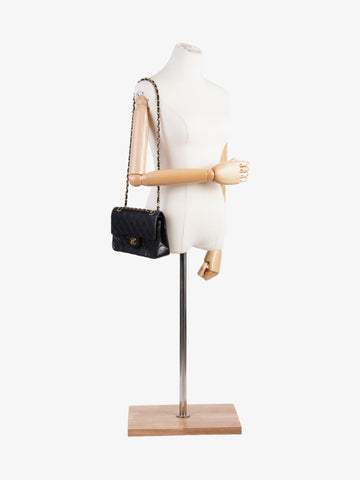 Chanel Classic Double Flap Black Lambskin Leather Small