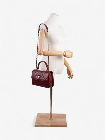 Chanel Trendy CC Burgundy Lambskin Leather Small