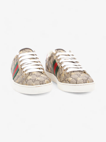 Gucci Ace CS Bee Supreme Sneakers Beige Monogram / Green / Red Canvas EU 38.5 UK 5.5