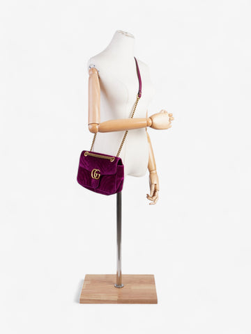 Gucci CS Marmont Purple Velvet Small