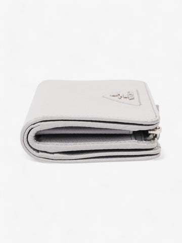 Prada Bifold Wallet Grey / Silver Leather