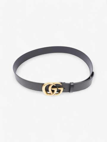 Gucci CS Marmont Wide Belt Black / Gold Leather 105cm / 42"