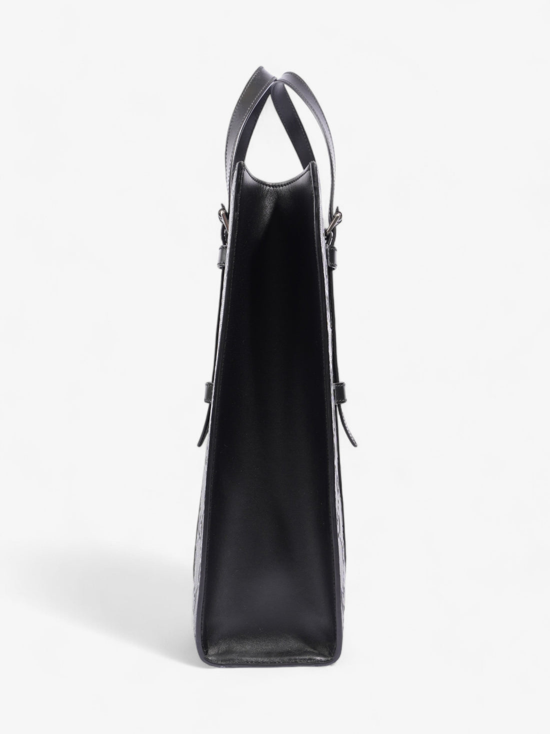 Gucci CS Tote Bag Black Embossed Leather Medium