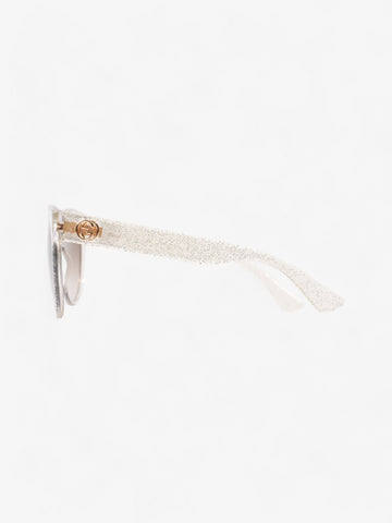 Gucci Sunglasses CS0035S Silver Glitter Acetate 140mm