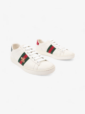 Gucci Ace Embroidered Bee White / Green / Red Leather EU 37 UK 4
