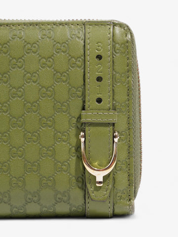 Gucci Microguccissima Continental Wallet Green Embossed Leather