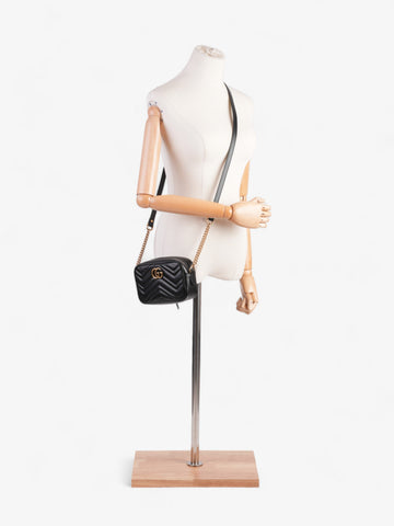 Gucci CS Marmont Black Matelasse Leather Mini