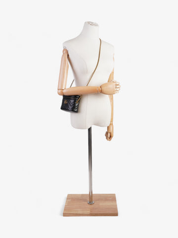 Gucci CS Marmont Vanity Black Matelasse Leather Mini