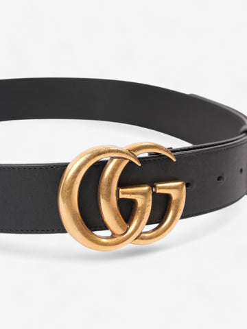 Gucci CS Marmont 2015 Re-Edition Wide Belt Black / Gold Leather 90cm / 36"