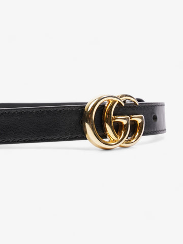 Gucci CS Marmont Thin Belt Black / Gold Leather 90cm / 36"