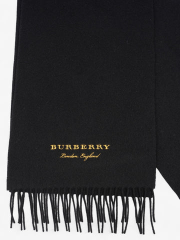 Burberry Logo Scarf Black / Yellow Cashmere