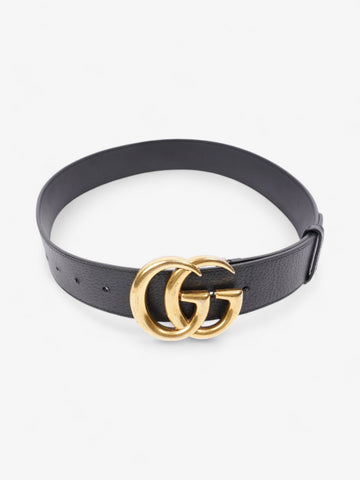 Gucci CS Marmont 2015 Re-Edition Wide Belt Black / Gold Leather 80cm / 32"