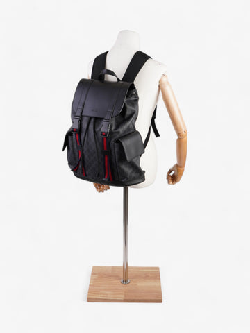 Gucci Gucci Leather Backpack CS Supreme / Black / Red Canvas