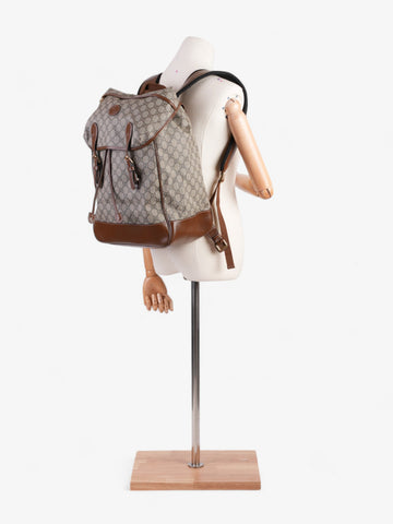 Gucci Backpack with Interlocking G CS Supreme / Brown Coated Canvas