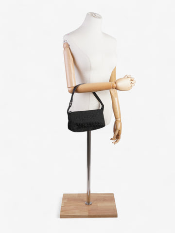 Fendi Zucca Shoulder Bag Black Canvas