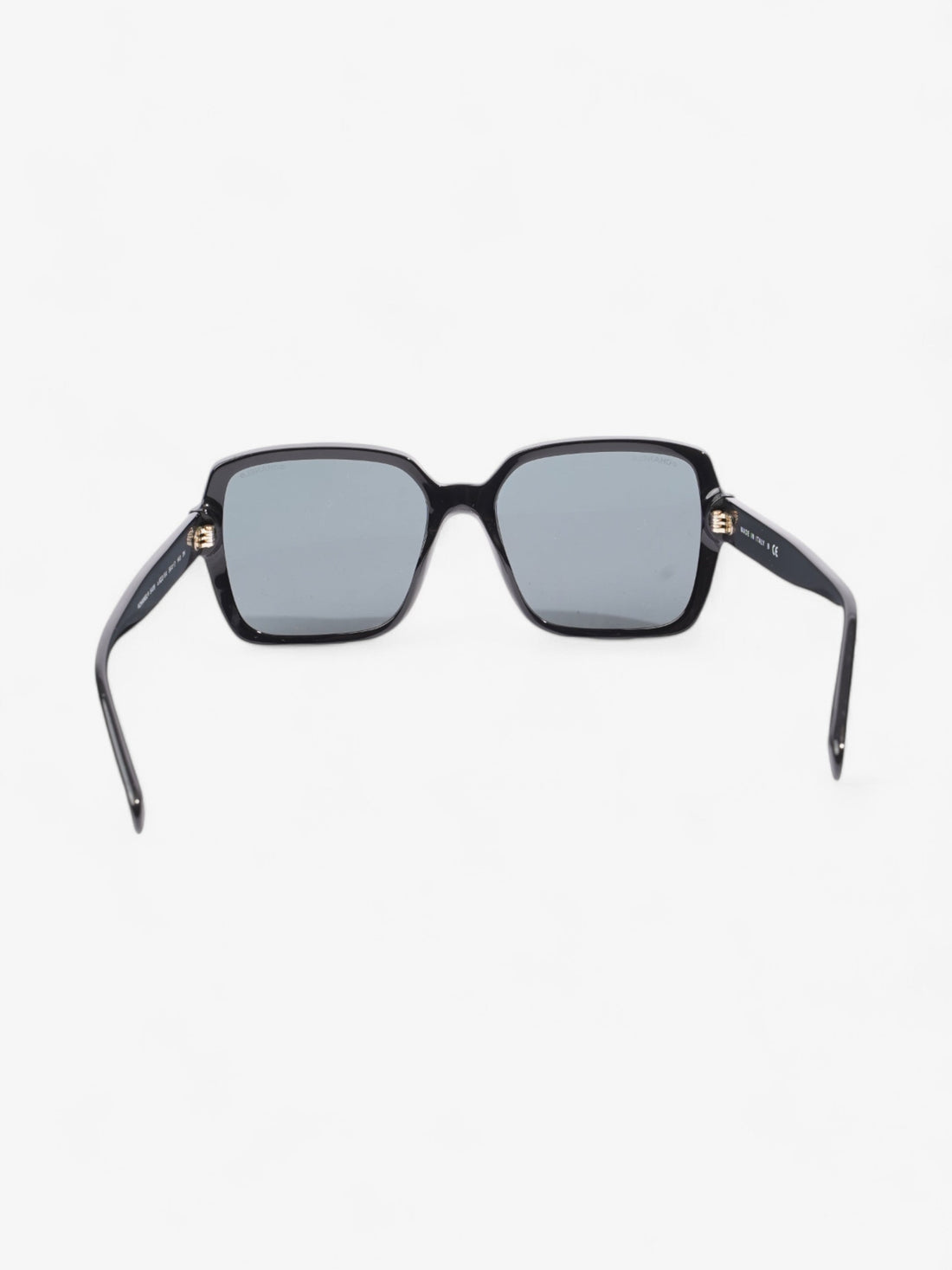 Chanel Square Framed Sunglasses Black / Gold Acetate 140mm