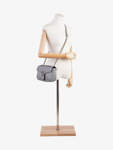 Gucci CS Marmont Grey Leather Small