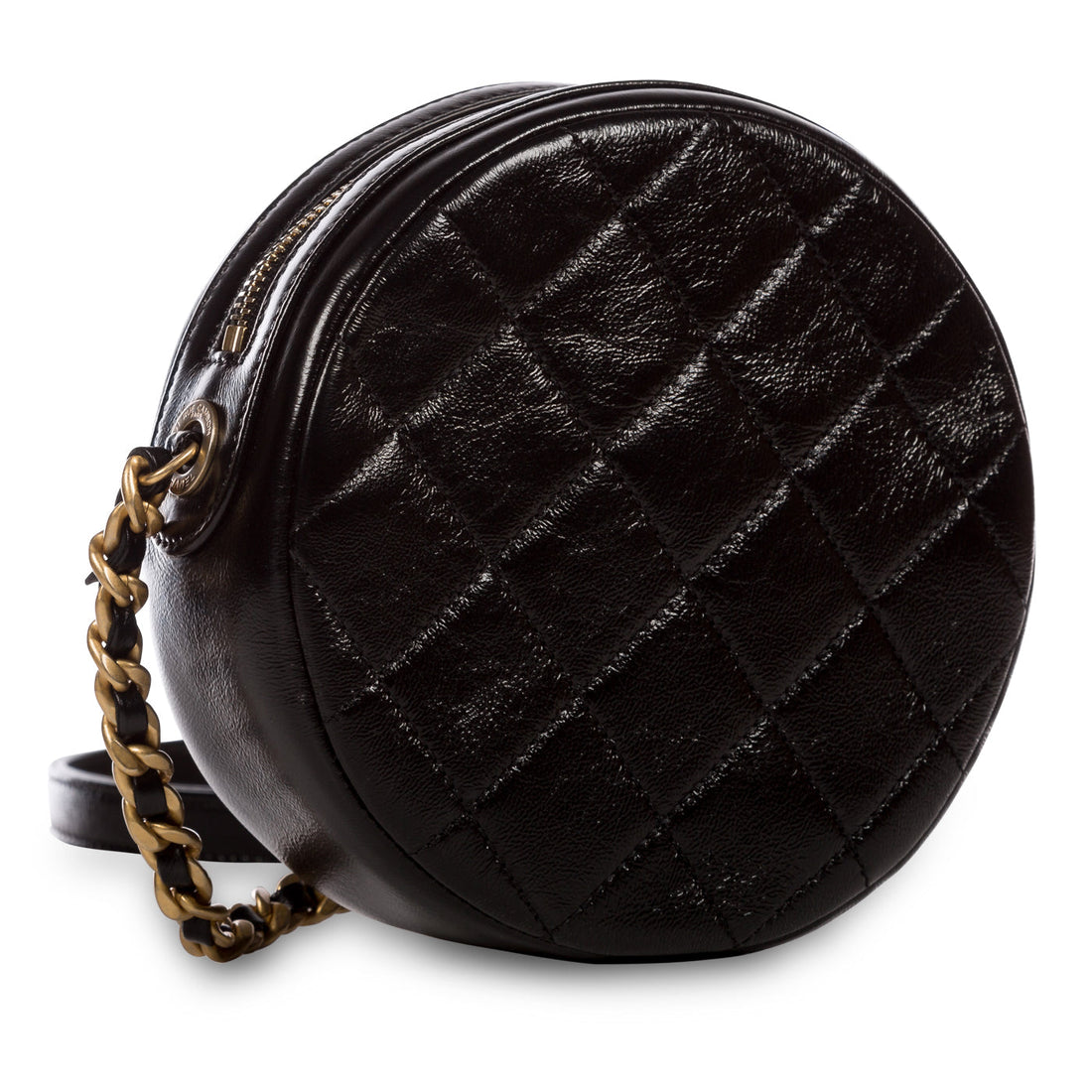 Chanel Glazed Lambskin Circular Crossbody
