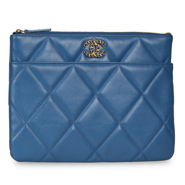 Chanel 19 Flap Clutch - Royal Blue