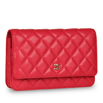 Chanel Classic Wallet on Chain - Pink Caviar