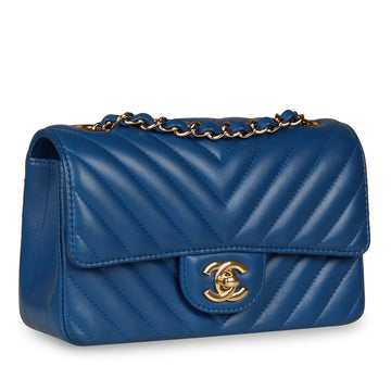 Chanel Classic Flap Bag - Mini Rectangular - Blue