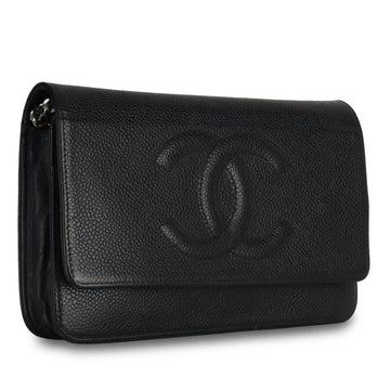 Chanel CC Wallet on Chain - Black