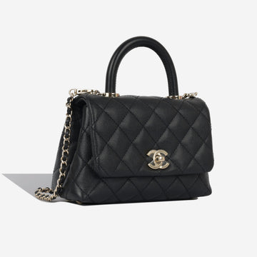 Chanel Mini Coco Handle - Black Caviar