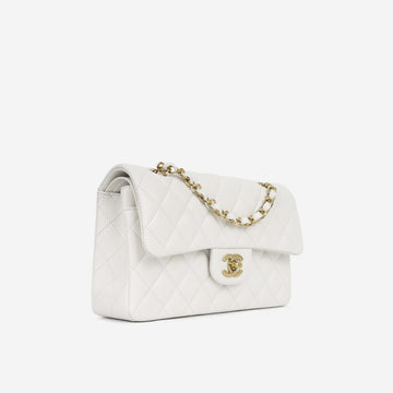 Chanel Small Classic Flap Bag - White