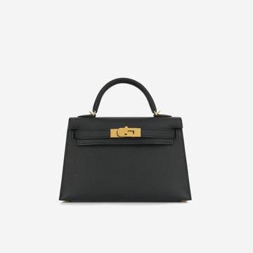 Hermès Mini Kelly 20 Noir Epsom GHW (NWT)