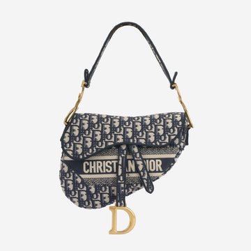 Dior - Medium Saddle Bag - Oblique Canvas GHW -  New - 2021