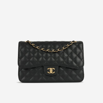Chanel - Jumbo Classic Flap - Black Caviar GHW - 2018 - Pristine
