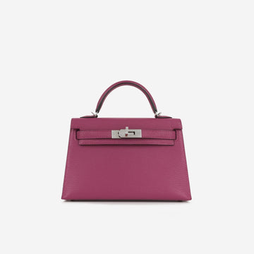 Hermès Mini Kelly 20 - Rose Pourpre Chevre Palladium