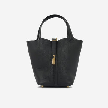Hermès - Picotin 18 - Noir Clemence GHW -  - 2024