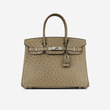 Hermès - Birkin 30 - Mousse Ostrich PHW - 2014 -