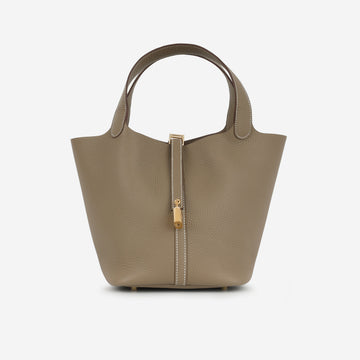 Hermès Picotin 22 - Etoupe Clemence | Gold Hardware