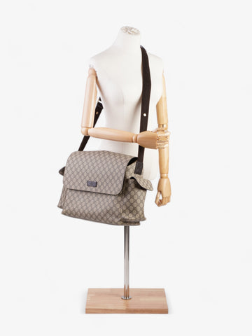 Gucci Baby Changing Bag Beige And Ebony CS Supreme Coated Canvas