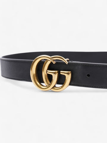 Gucci CS Marmont Belt Black / Gold Leather 85cm / 34"