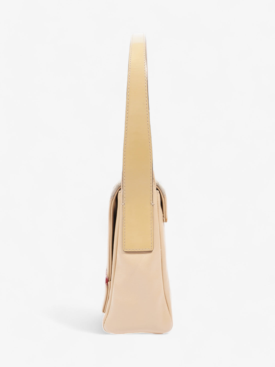 Burberry Shoulder Bag Beige / Red / Black Leather