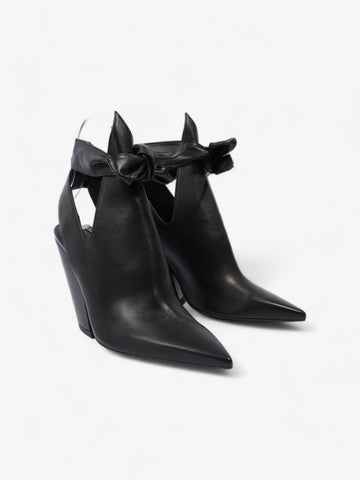 Burberry Leather Tie Pumps 100 Black Leather EU 35 UK 2