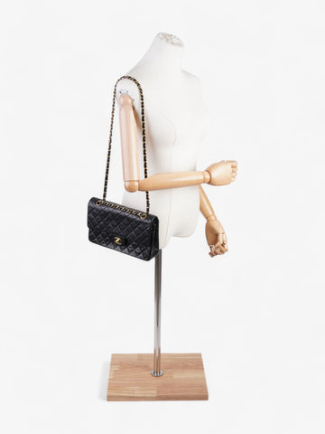 Chanel Classic Double Flap Black Lambskin Leather Medium