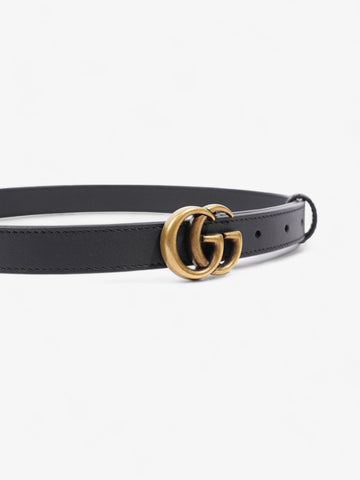 Gucci CS Marmont Thin Belt Black Leather 70cm 28"