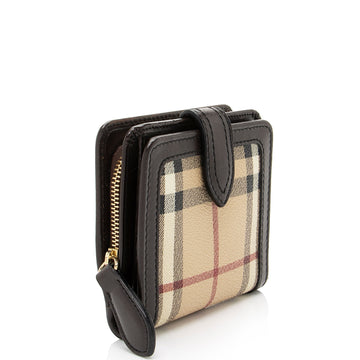 Burberry Haymarket Check Compact Wallet