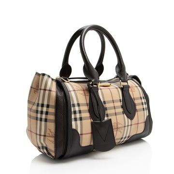 Burberry Haymarket Check Gladstone Satchel