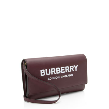 Burberry Leather Hazelmere Wallet on Strap