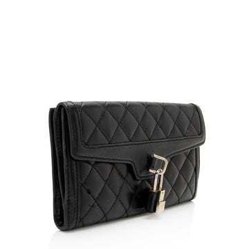 Burberry Quilted Leather Lock Wallet