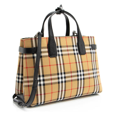 Burberry Vintage Check Banner Medium Tote