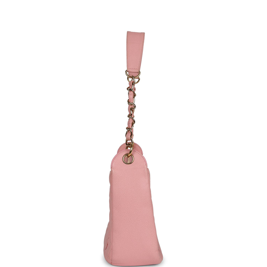 Vintage Chanel Timeless Shoulder Bag Pink Caviar Gold Hardware
